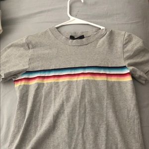 Forever 21 rainbow stripe shirt